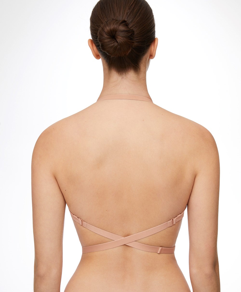 Oysho Polyamide Multiway κλασικα Bra Μπεζ | WNHIDP-268