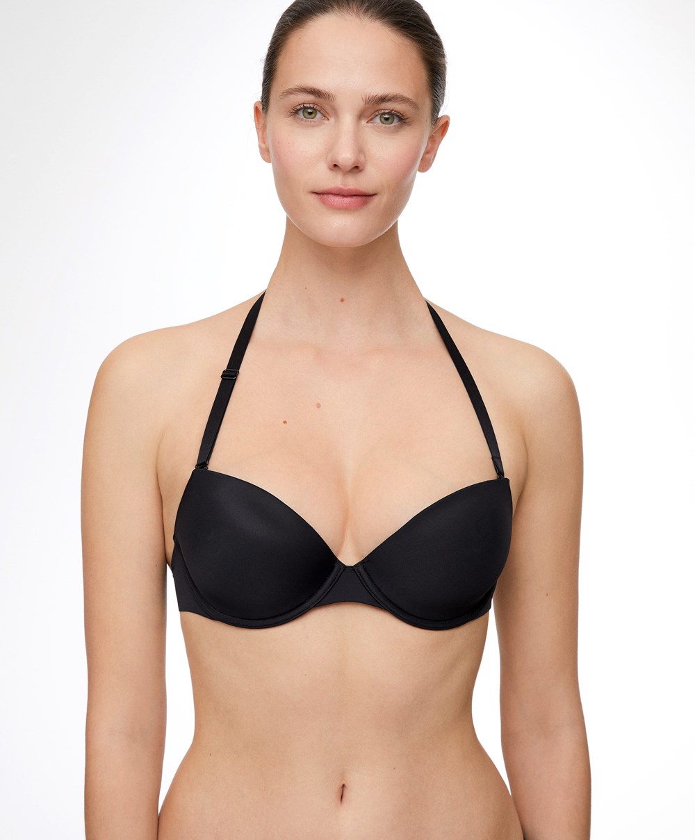 Oysho Polyamide Multiway κλασικα Bra μαυρα | KEGRLA-326