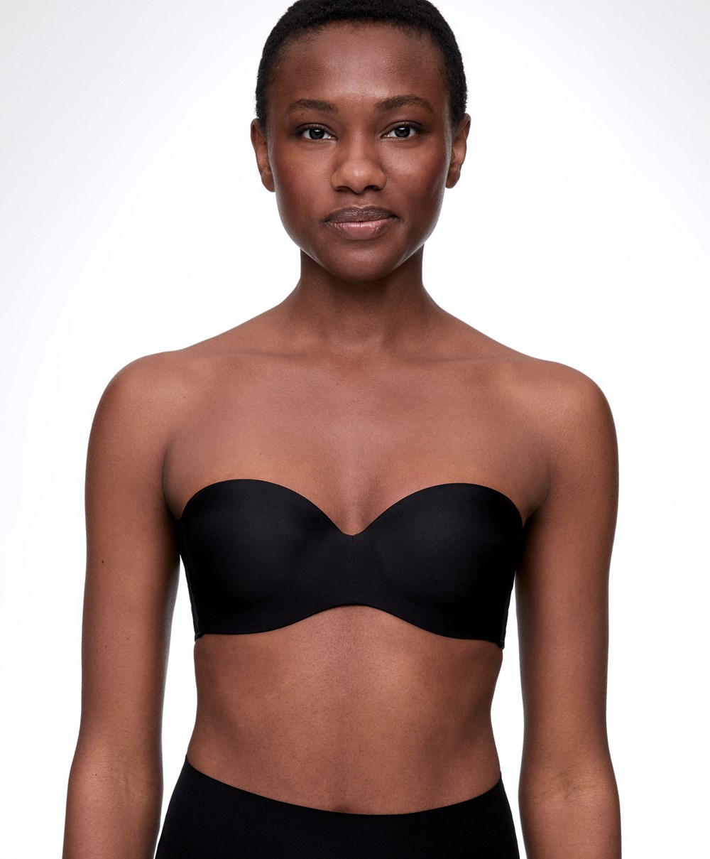 Oysho Polyamide Push-up Bra With Removable Straps μαυρα | JQPFHM-497