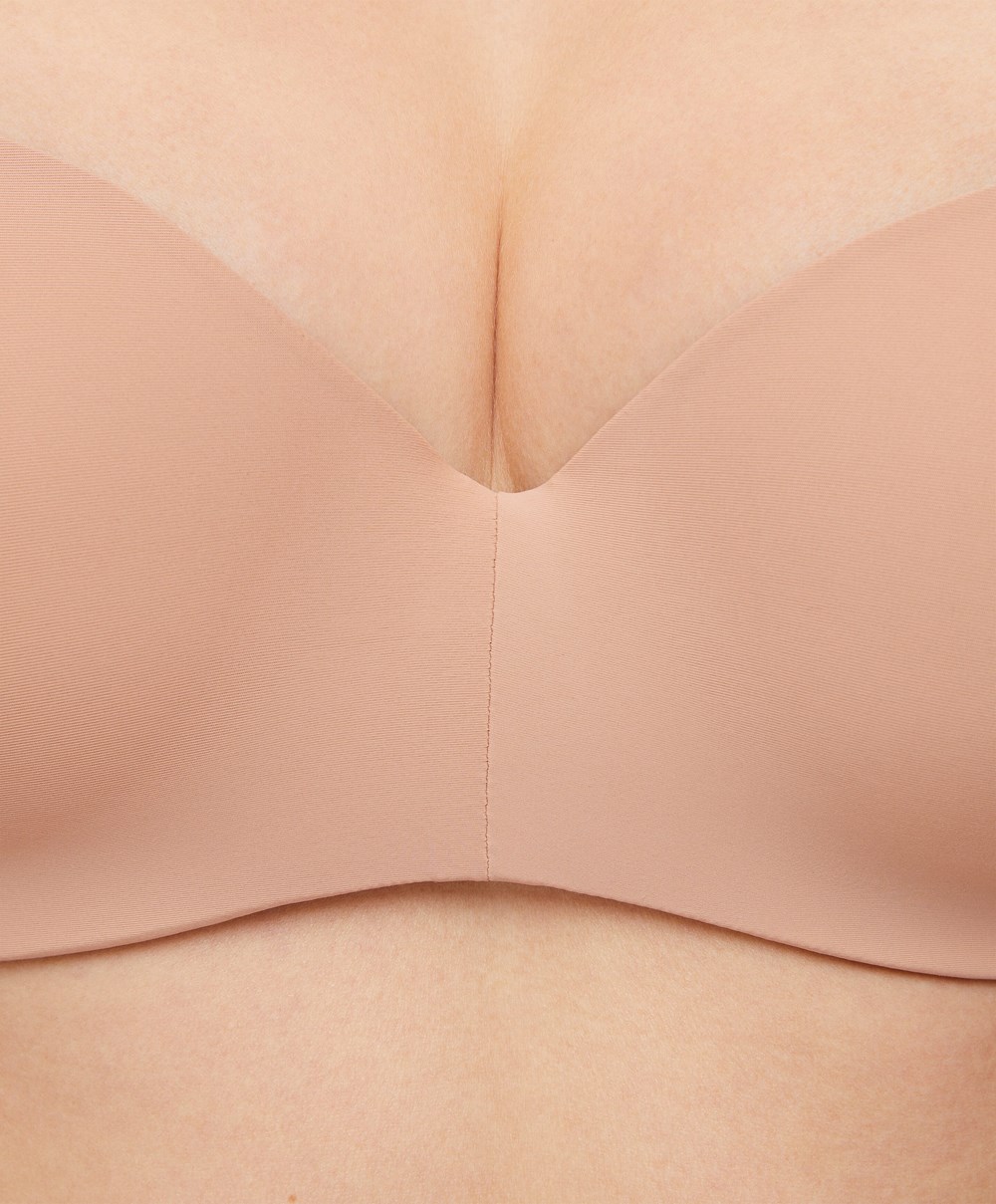 Oysho Polyamide Push-up Bra With Removable Straps Μπεζ | VPXYNG-142