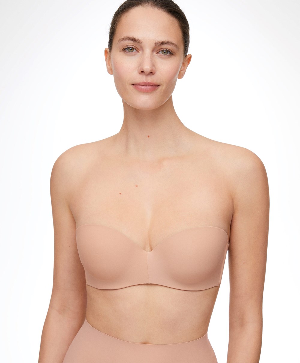 Oysho Polyamide Push-up Bra With Removable Straps Μπεζ | VPXYNG-142