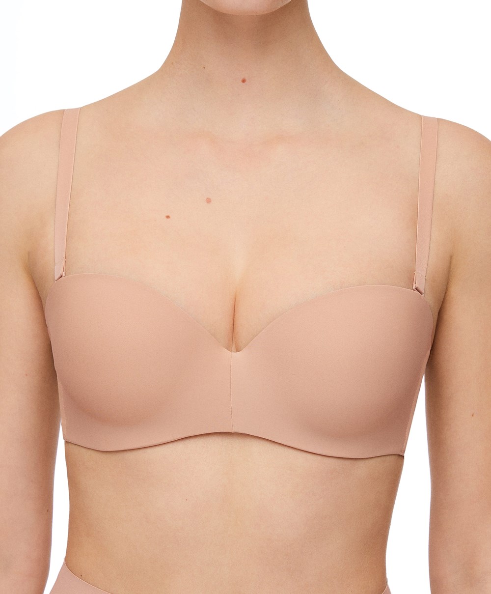 Oysho Polyamide Push-up Bra With Removable Straps Μπεζ | VPXYNG-142