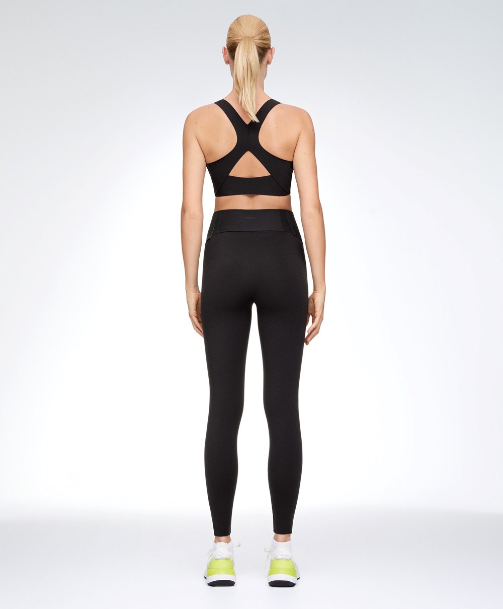 Oysho Post-partum 65cm Compressive Leggings μαυρα | BUXYPT-741