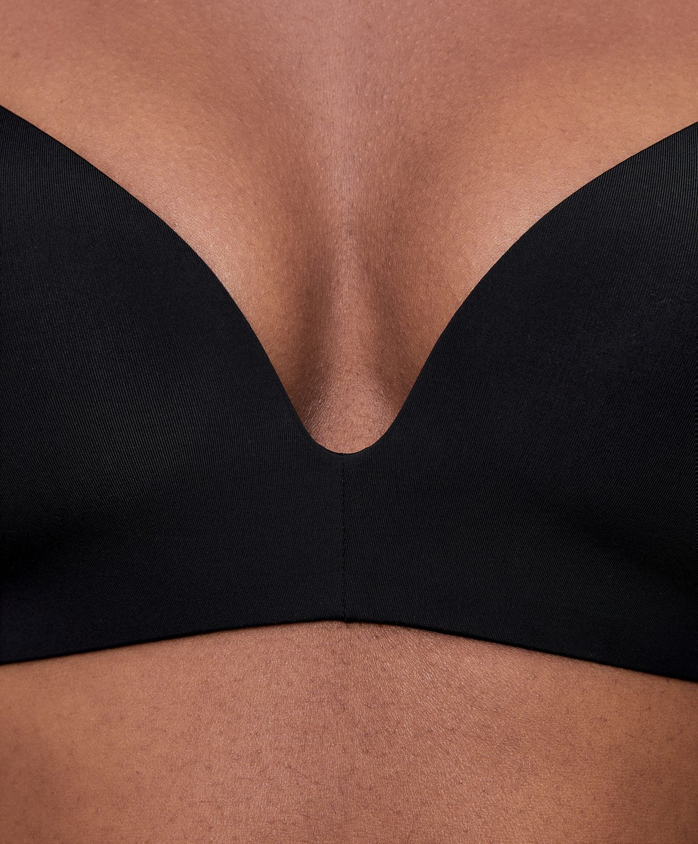 Oysho Push-up Με Επένδυση Triangle Polyamide Bra μαυρα | UPGHQZ-064