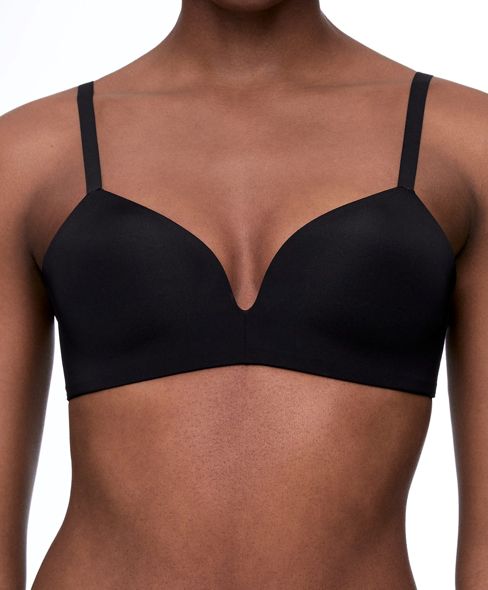 Oysho Push-up Με Επένδυση Triangle Polyamide Bra μαυρα | UPGHQZ-064