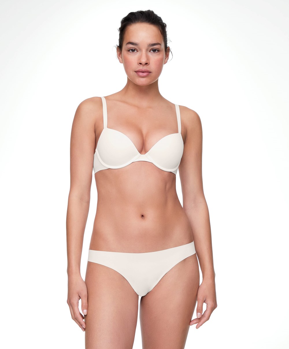 Oysho Push-up κλασικα Bra In Polyamide Pale Ecru | OQPLUJ-589