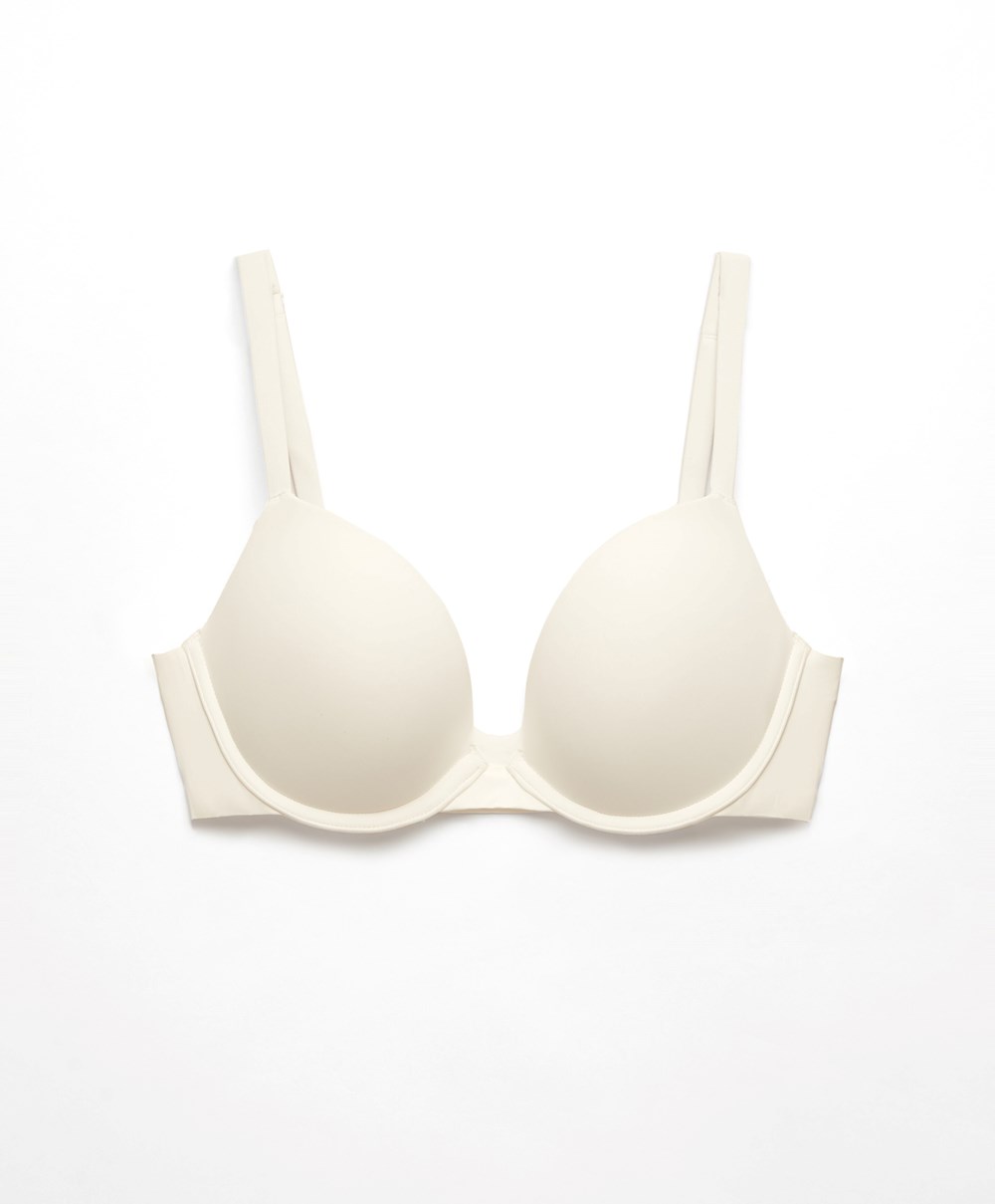 Oysho Push-up κλασικα Bra In Polyamide Pale Ecru | OQPLUJ-589