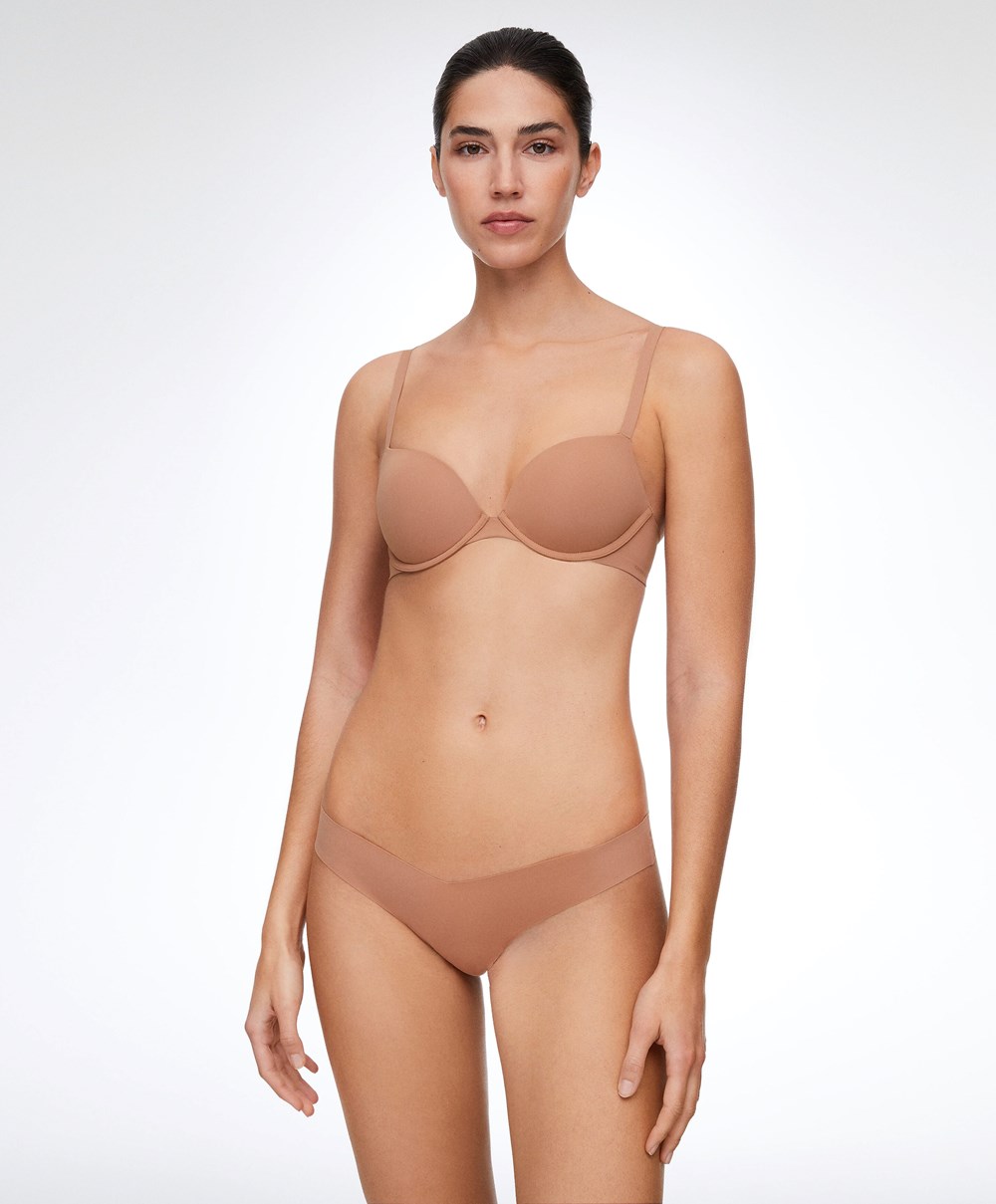 Oysho Push-up κλασικα Bra In Polyamide Tan | KSZOXF-147