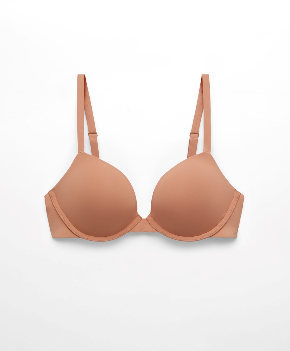 Oysho Push-up κλασικα Bra In Polyamide Tan | KSZOXF-147