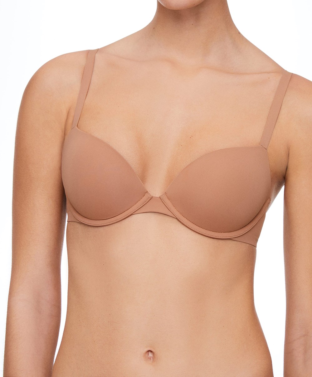 Oysho Push-up κλασικα Bra In Polyamide Tan | KSZOXF-147