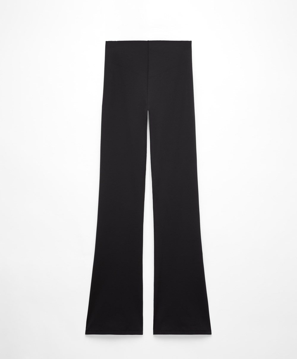 Oysho Raise Up Compressive Flare Trousers μαυρα | ALZBHI-278