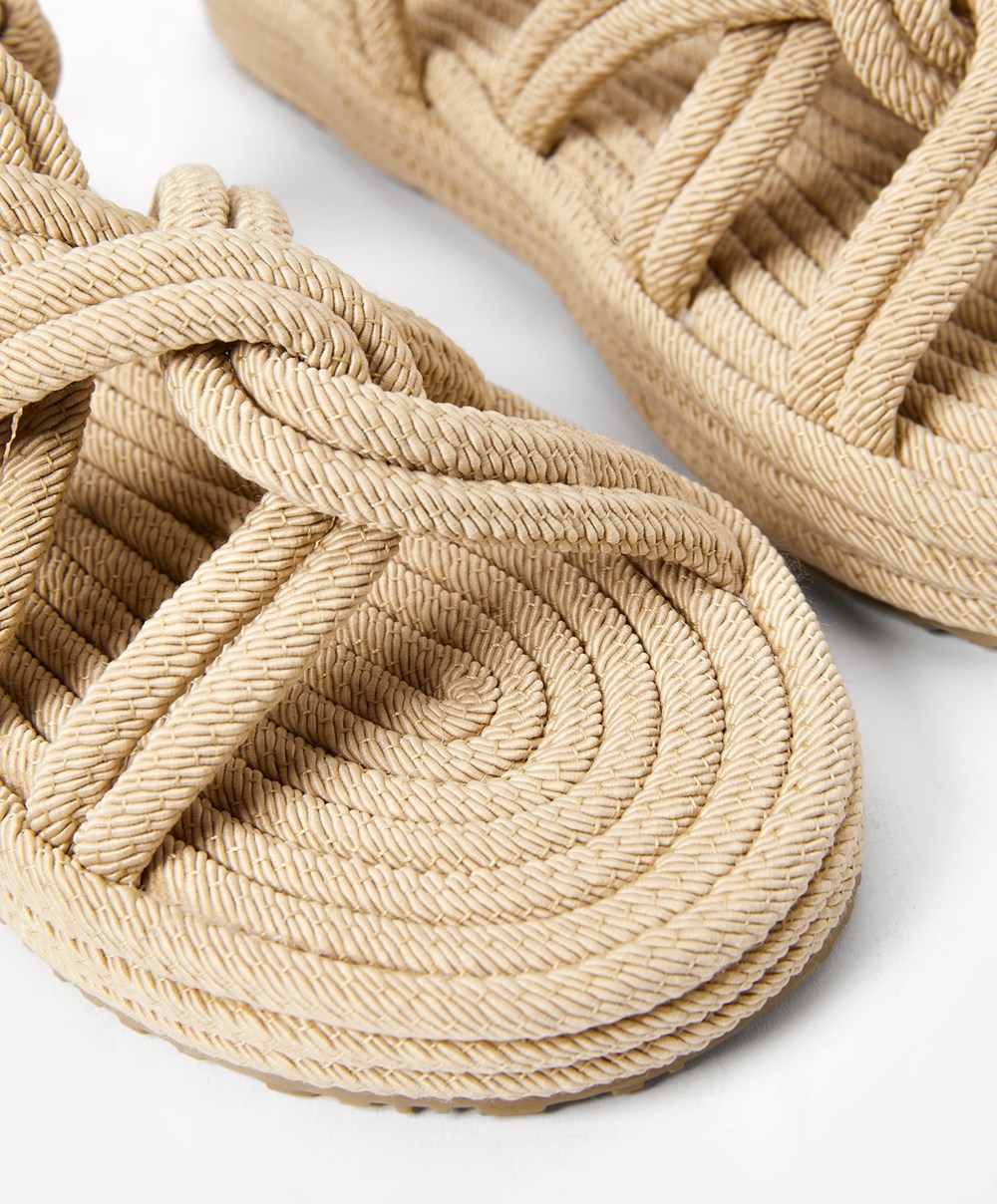 Oysho Rope Sandals Natural | XEOMLR-318