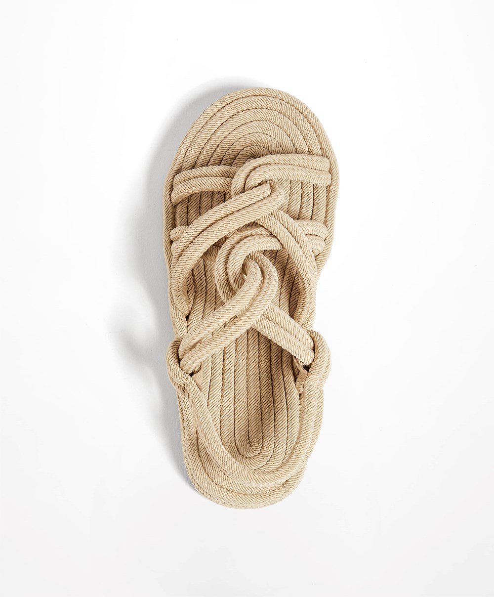 Oysho Rope Sandals Natural | XEOMLR-318