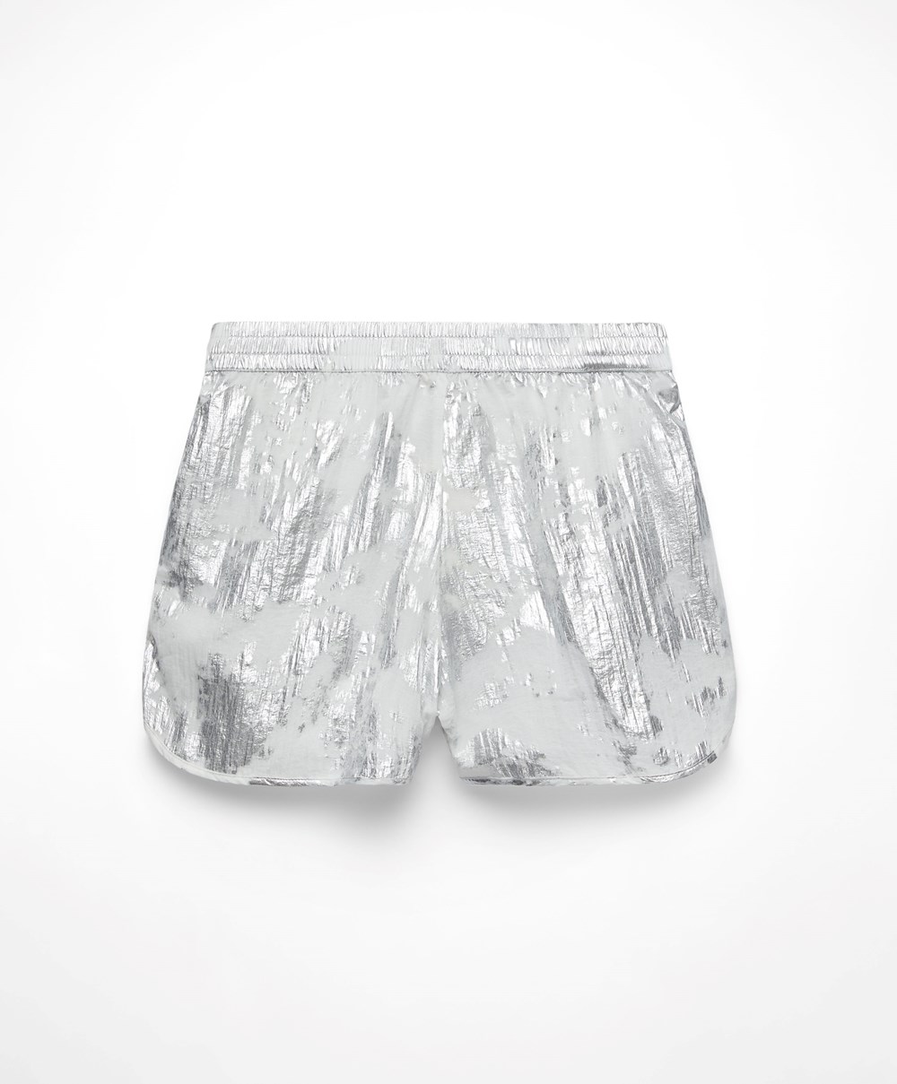 Oysho Silver Shorts ασημι | EZYFOB-619