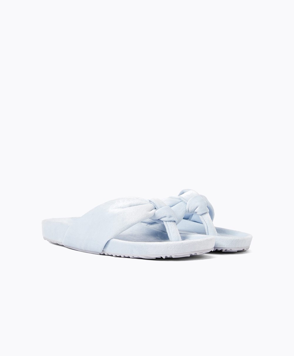 Oysho Slim Knot Sandals μπλε | YUJCQW-758