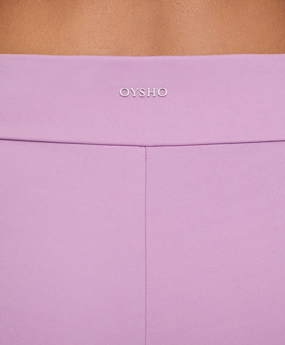 Oysho Soft Compressive 65cm Ankle-length Leggings Pale Mauve | KJPYVX-320