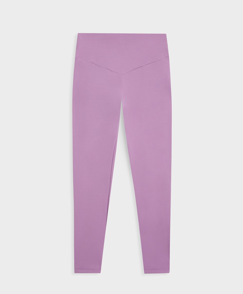 Oysho Soft Compressive 65cm Ankle-length Leggings Pale Mauve | KJPYVX-320