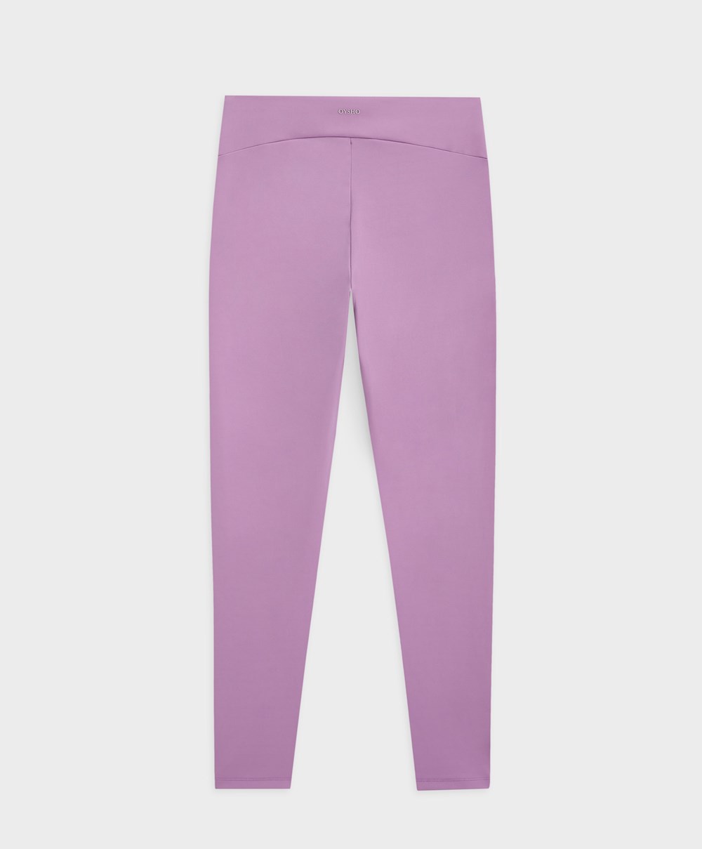 Oysho Soft Compressive 65cm Ankle-length Leggings Pale Mauve | KJPYVX-320