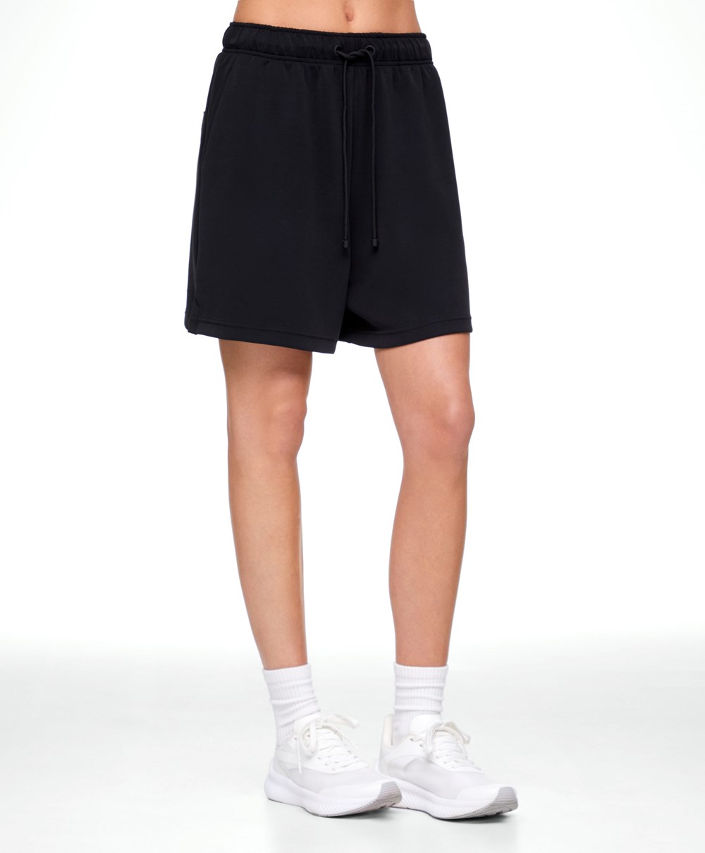 Oysho Soft Touch Modal Bermuda Shorts μαυρα | ANLWVS-670