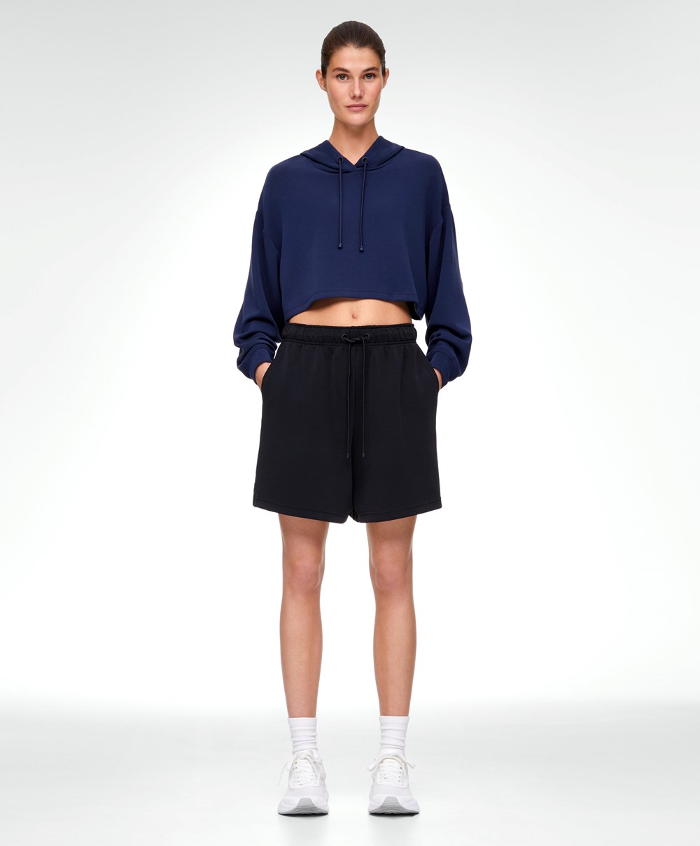 Oysho Soft Touch Modal Bermuda Shorts μαυρα | ANLWVS-670