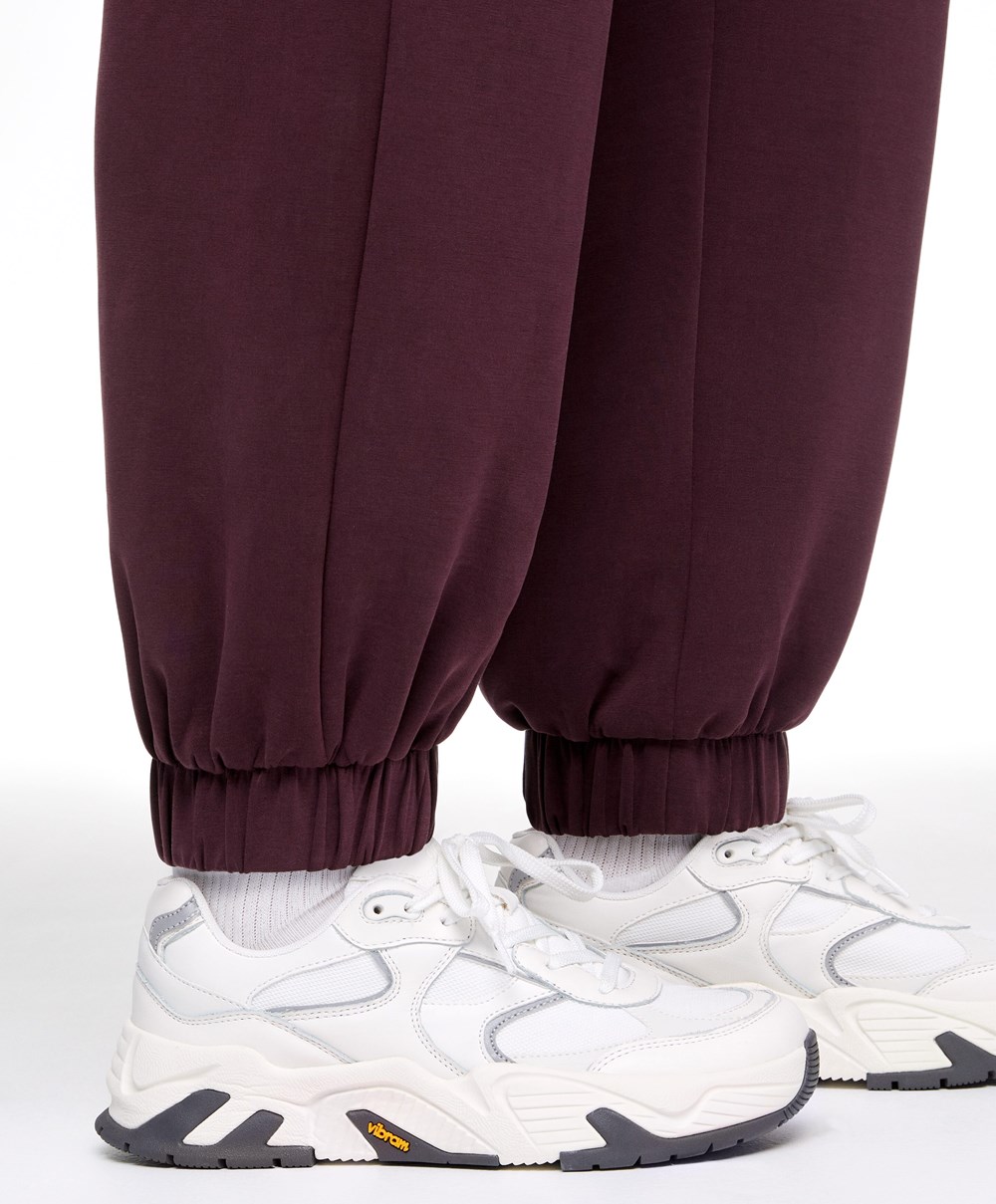 Oysho Soft Touch Modal Joggers μπορντο | ZGDPFH-352