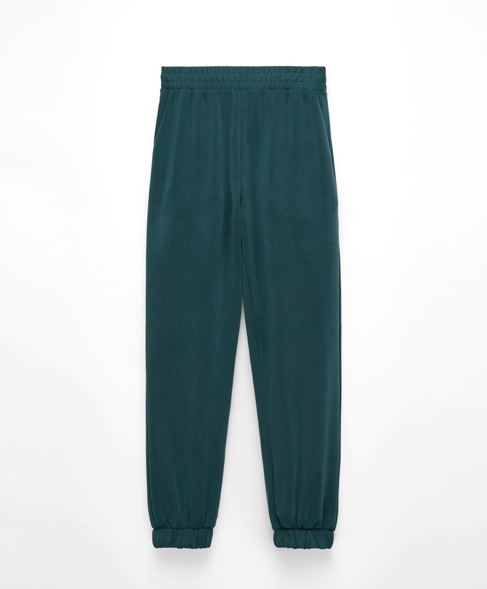 Oysho Soft Touch Modal Joggers σκούρο τυρκουάζ | WACZGK-267