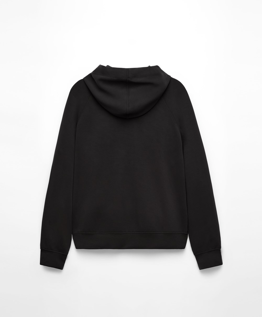 Oysho Soft Touch Modal Sweatshirt μαυρα | OSQPLU-038