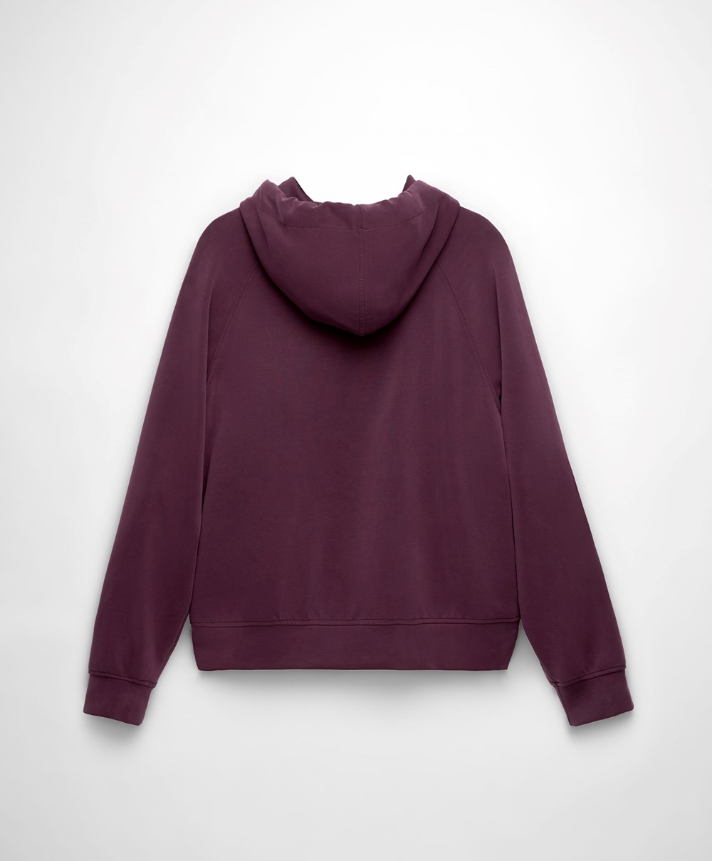 Oysho Soft Touch Modal Sweatshirt μπορντο | QACHGN-901