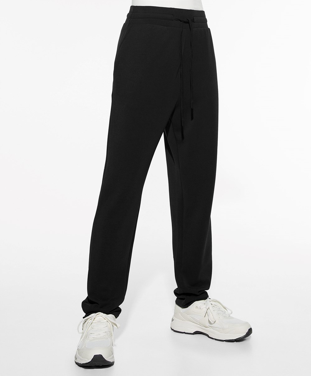 Oysho Soft Touch Modal Trousers μαυρα | WPERVI-182