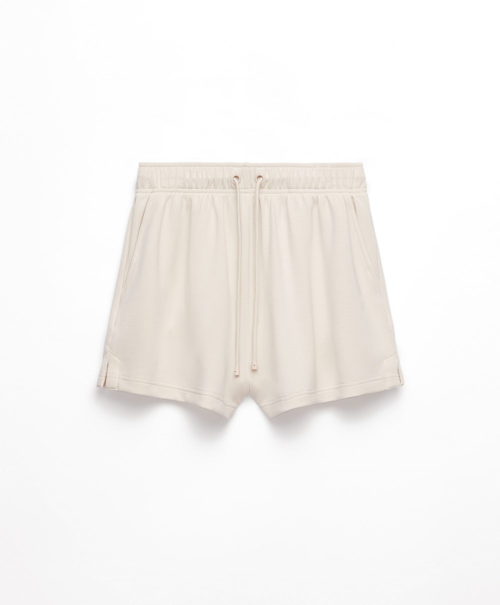 Oysho Soft-touch Modal Shorts Stone | BGHAVK-398