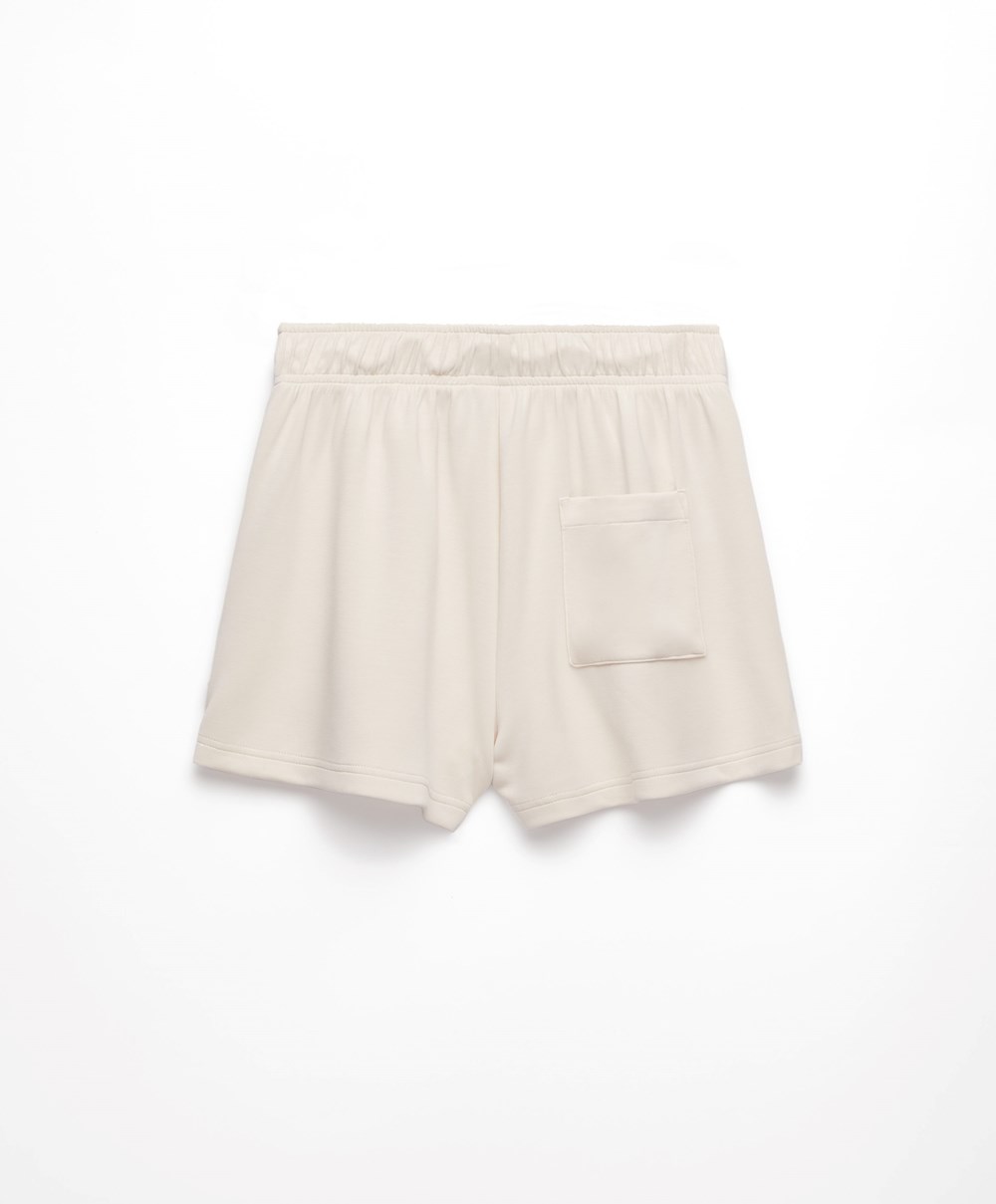 Oysho Soft-touch Modal Shorts Stone | BGHAVK-398