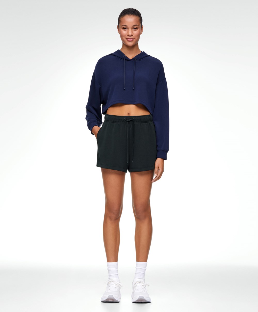 Oysho Soft-touch Modal Shorts μαυρα | ZAQCGV-207