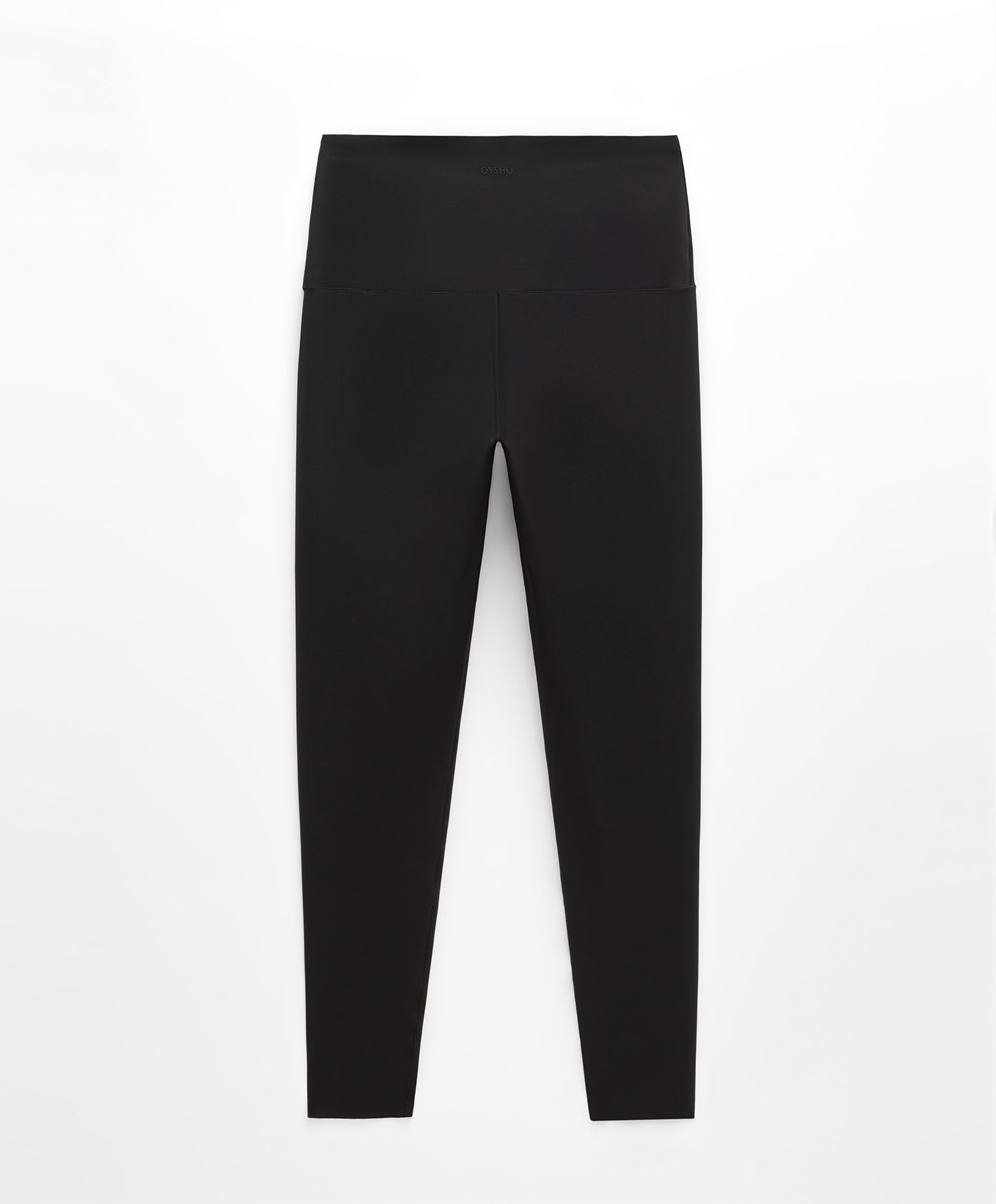 Oysho Super-high-rise 65cm Ankle-length Leggings μαυρα | DGZRYL-253