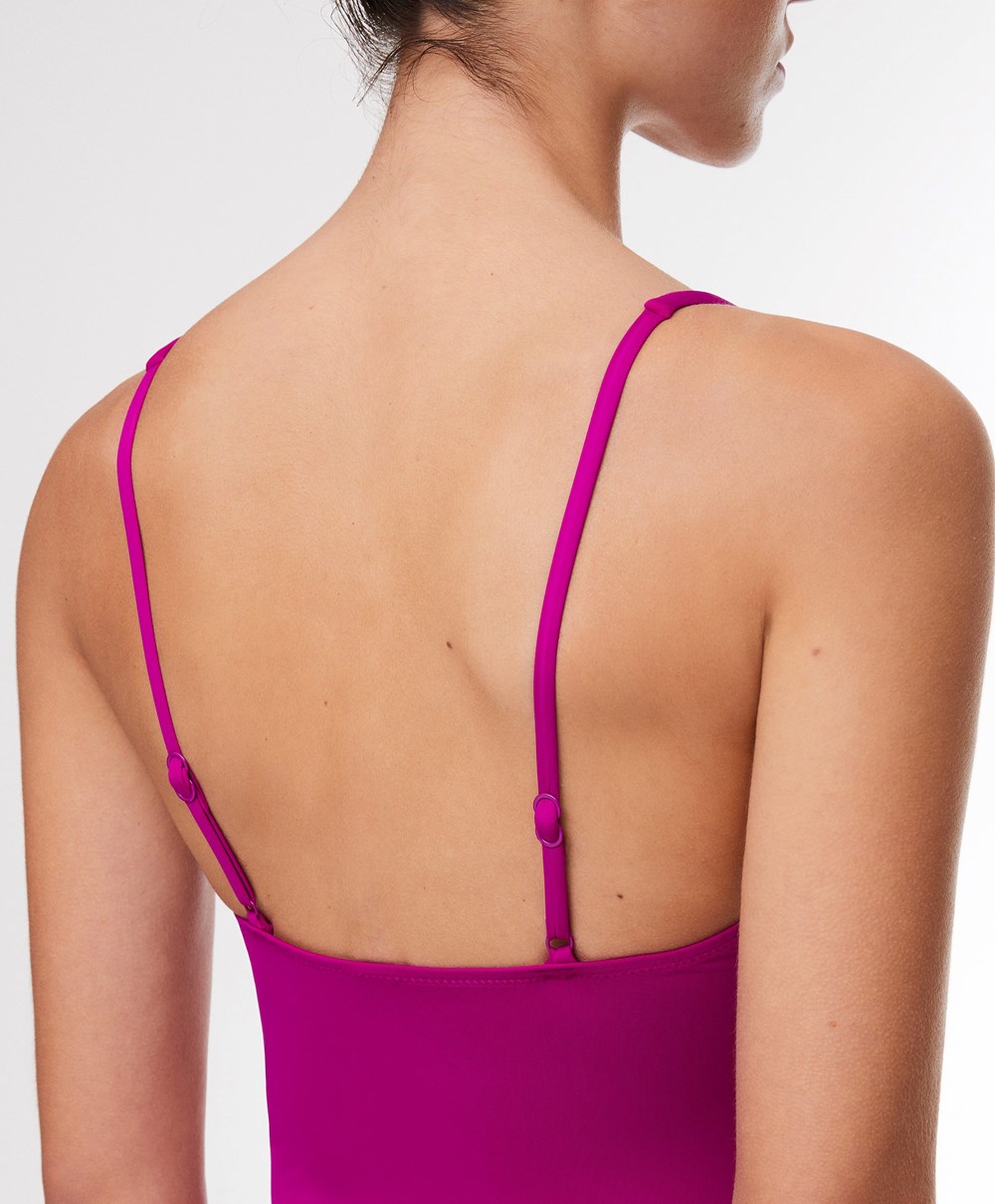 Oysho Sweetheart Neckline Swimsuit Bougainvillea | FJLDQS-813