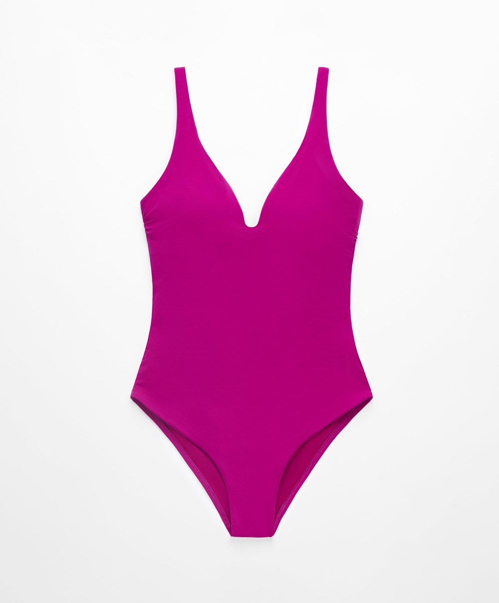 Oysho Sweetheart Neckline Swimsuit Bougainvillea | FJLDQS-813