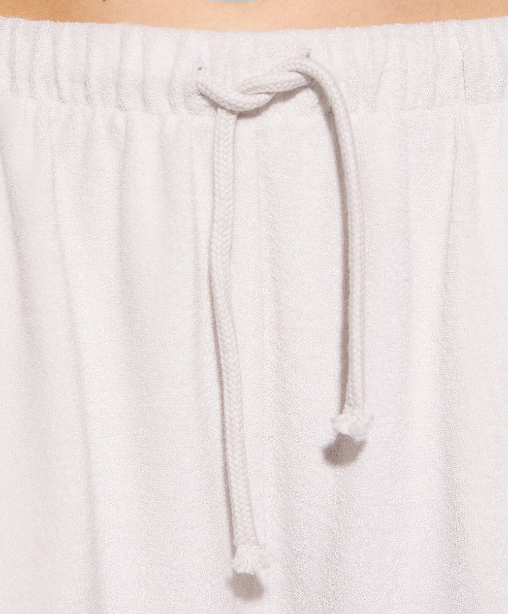 Oysho Towel-effect Shorts Stone | MYPFKE-295