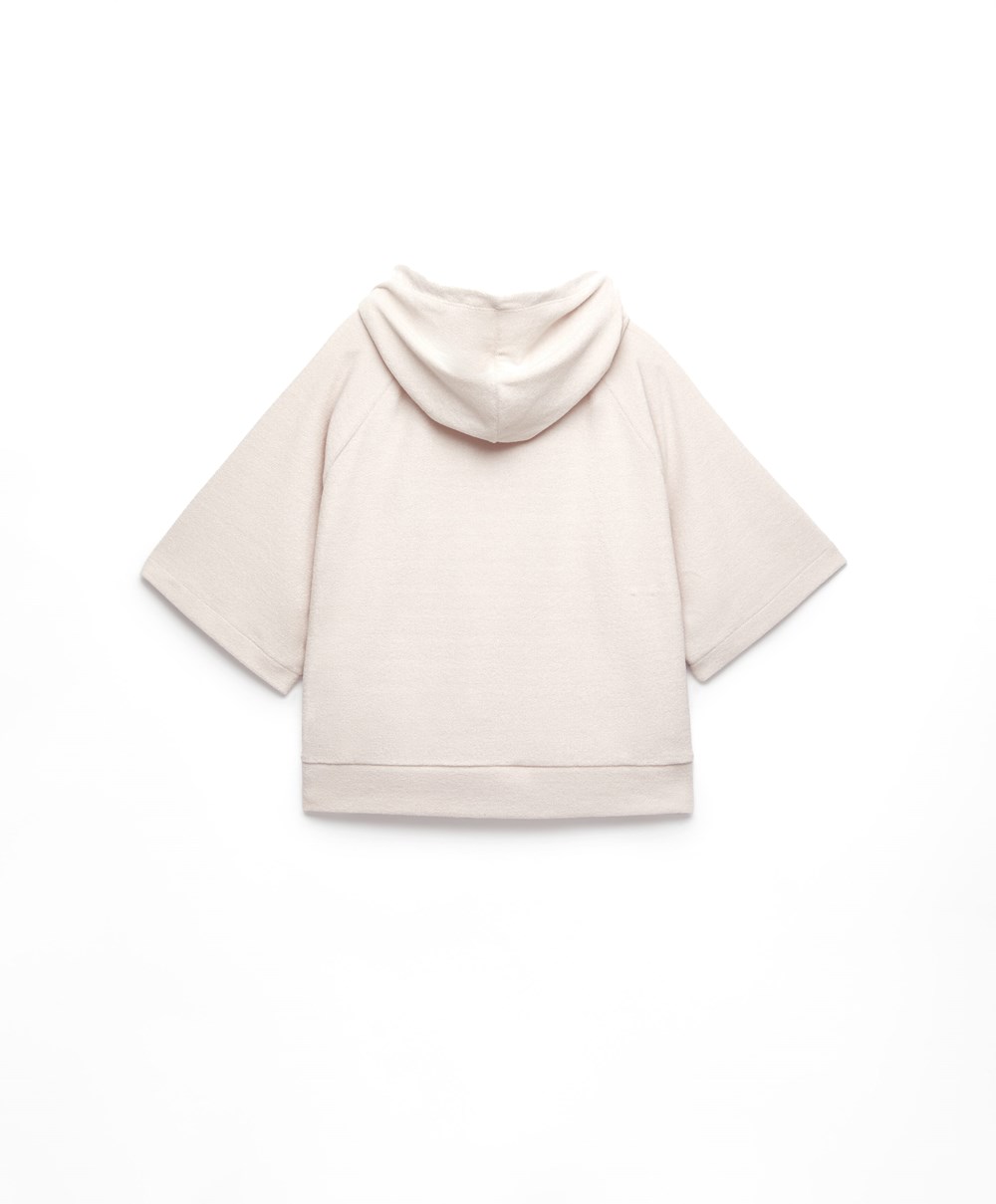 Oysho Towel-effect Κουκουλοφόρος Sweatshirt Stone | ITODHG-843