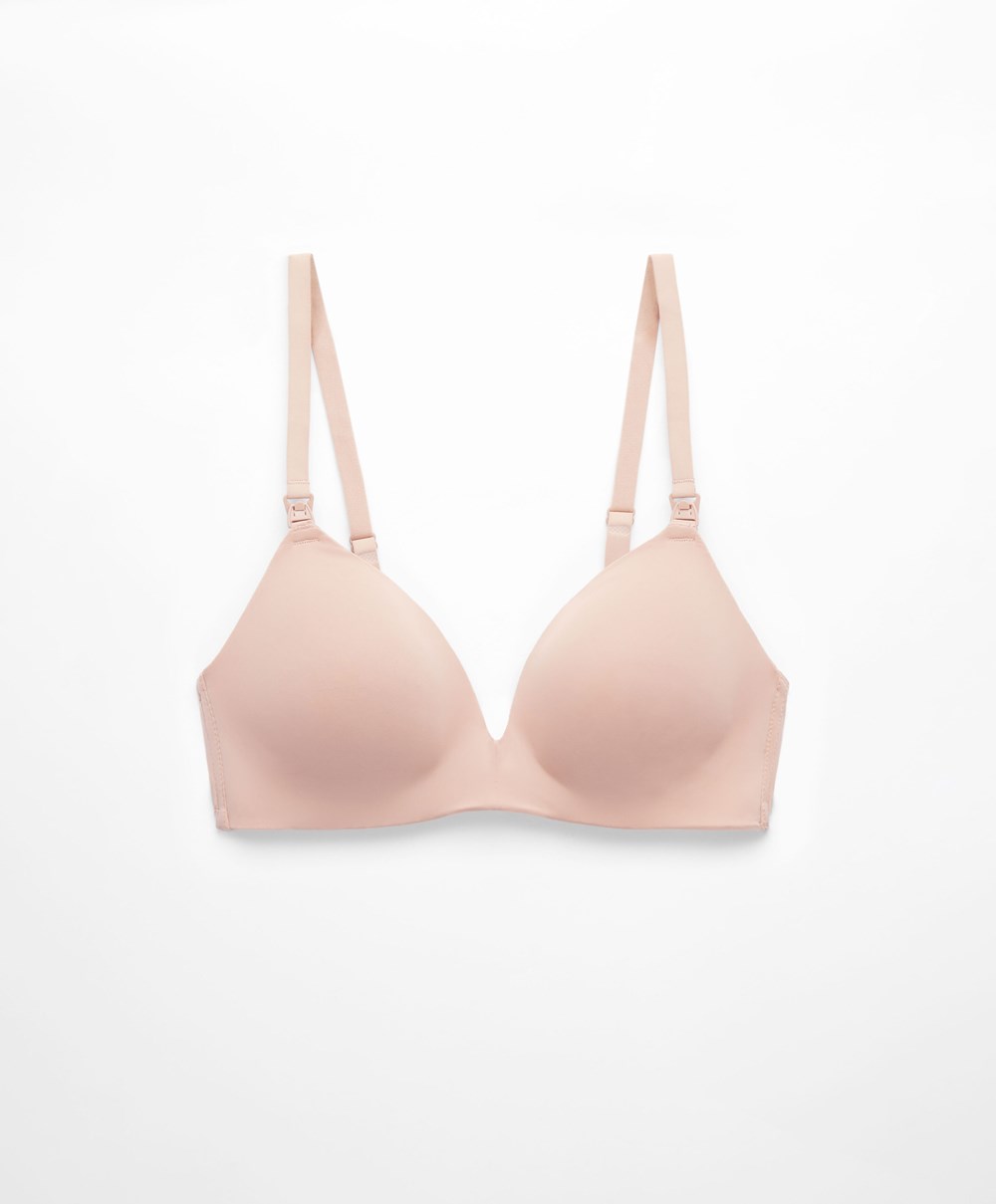 Oysho Triangle Nursing Bra Μπεζ | CSOXZH-143