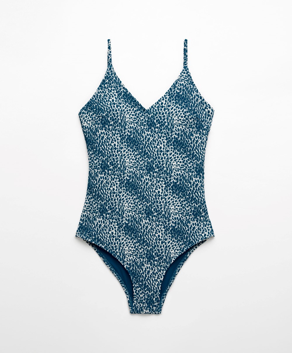 Oysho Triangle Swimsuit Ocean | DBRKGT-637