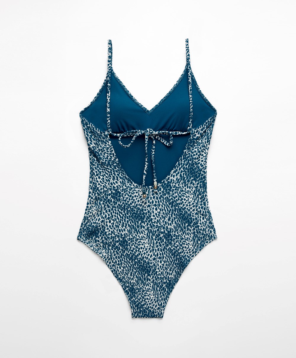 Oysho Triangle Swimsuit Ocean | DBRKGT-637