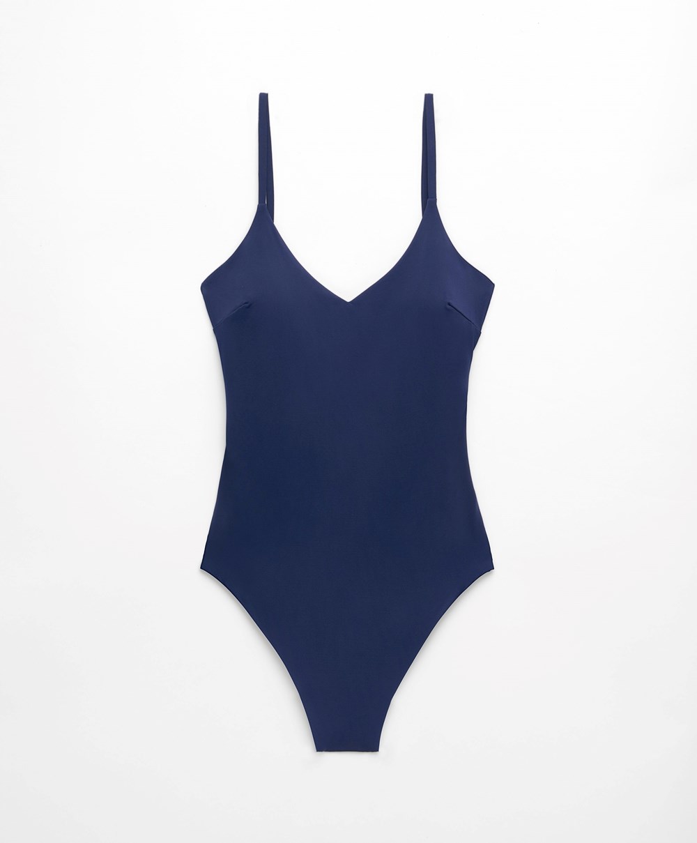 Oysho Triangle Swimsuit μπλε | ZUJWPO-196