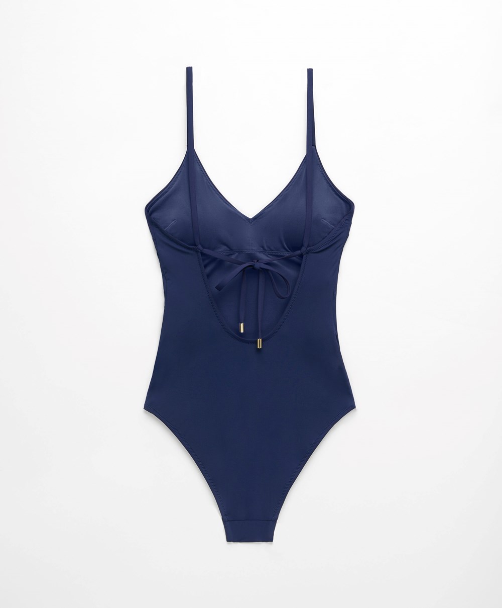 Oysho Triangle Swimsuit μπλε | ZUJWPO-196