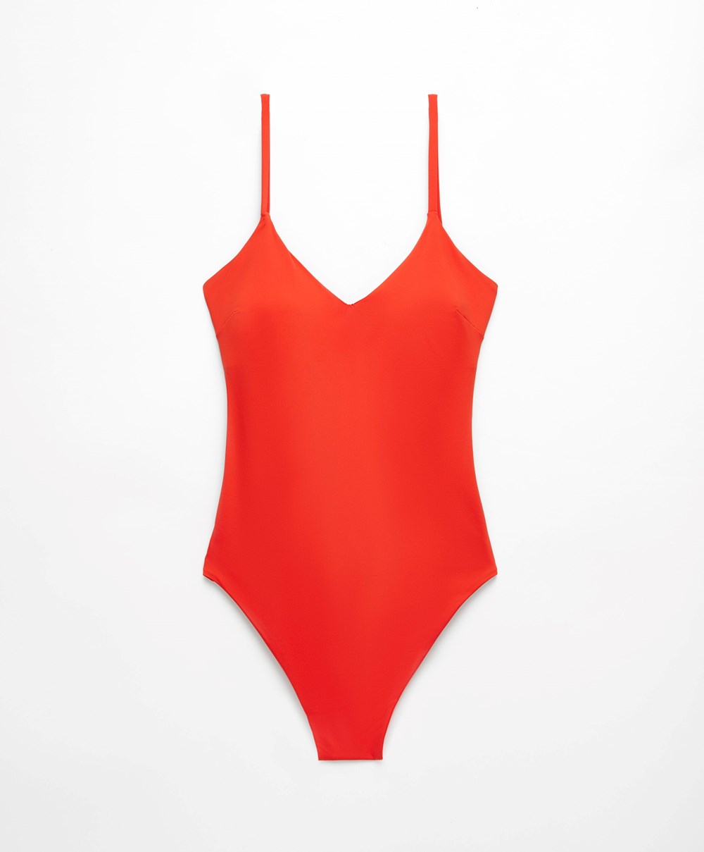 Oysho Triangle Swimsuit πορτοκαλι | CDWBJV-792