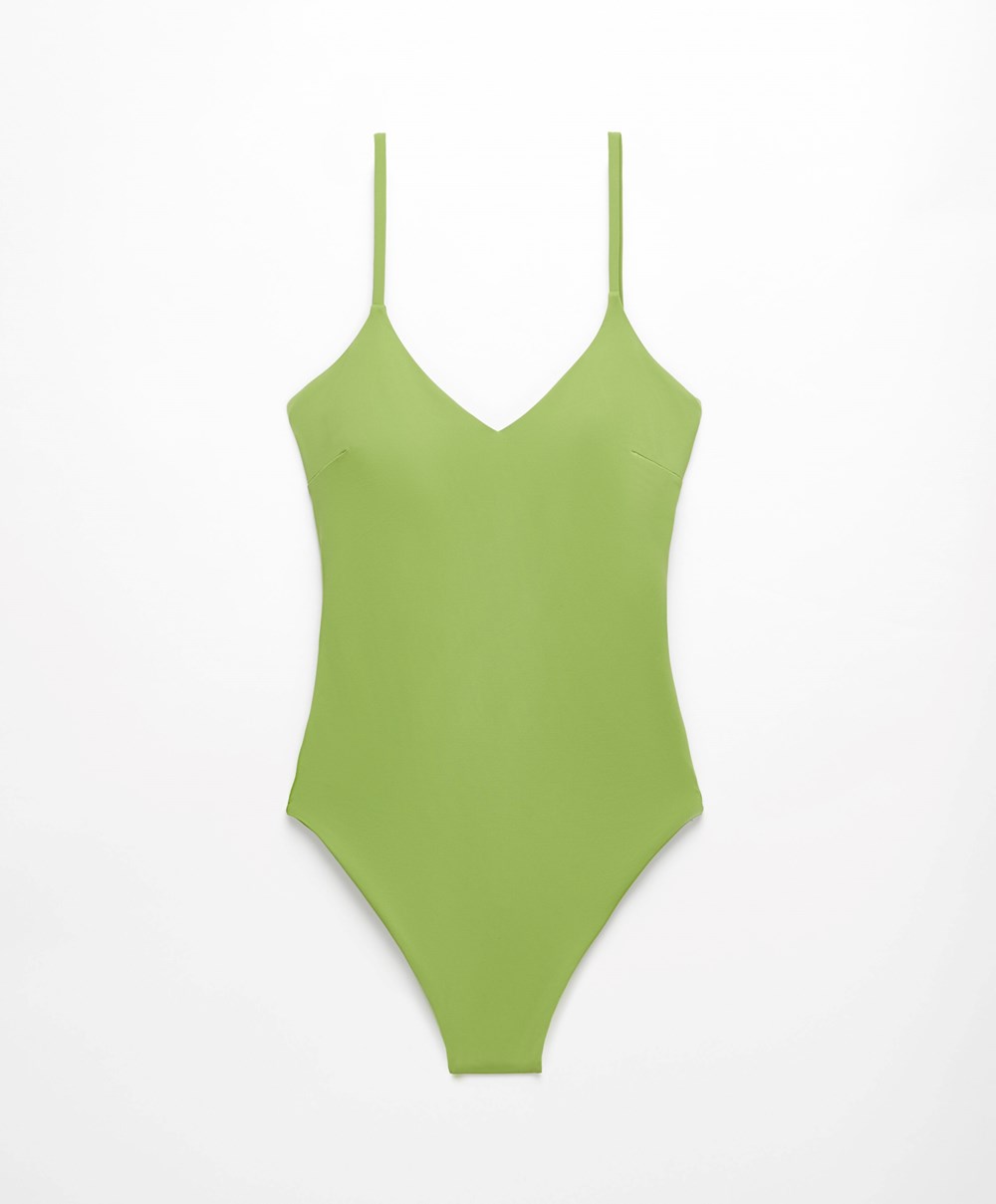 Oysho Triangle Swimsuit πρασινο | PCJDGH-051