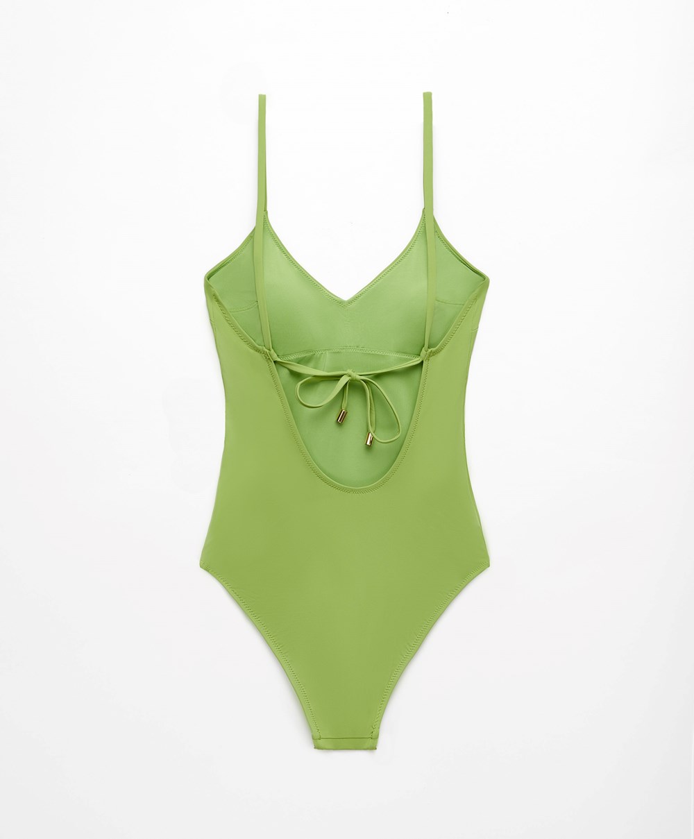 Oysho Triangle Swimsuit πρασινο | PCJDGH-051