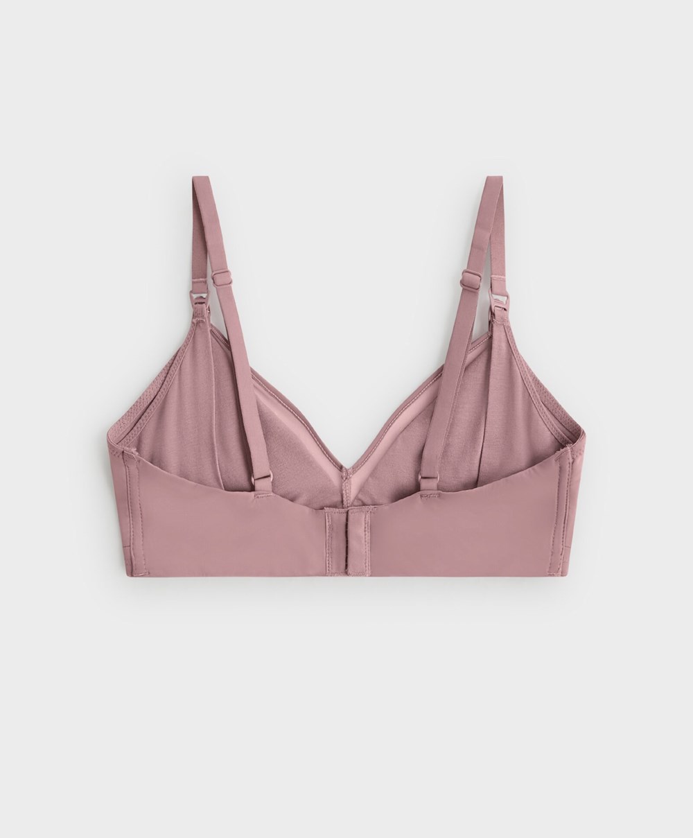 Oysho Tulle Nursing Bra Soft Mauve | CNWXDP-216