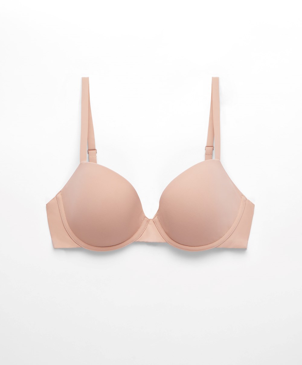 Oysho Underwired Polyamide κλασικα Bra Μπεζ | AZCMNR-741