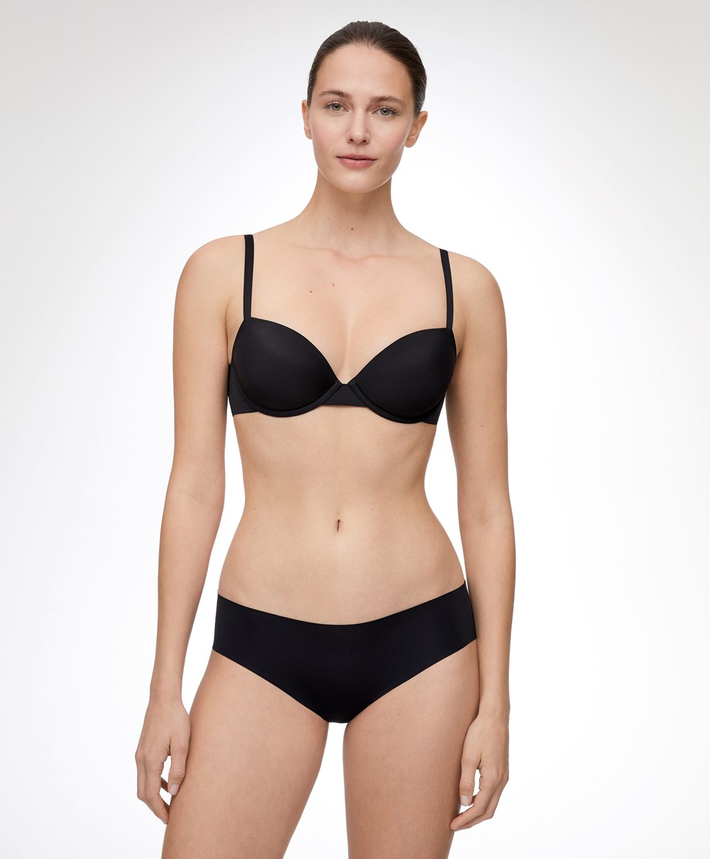 Oysho Underwired Polyamide κλασικα Bra μαυρα | UHZGPN-803