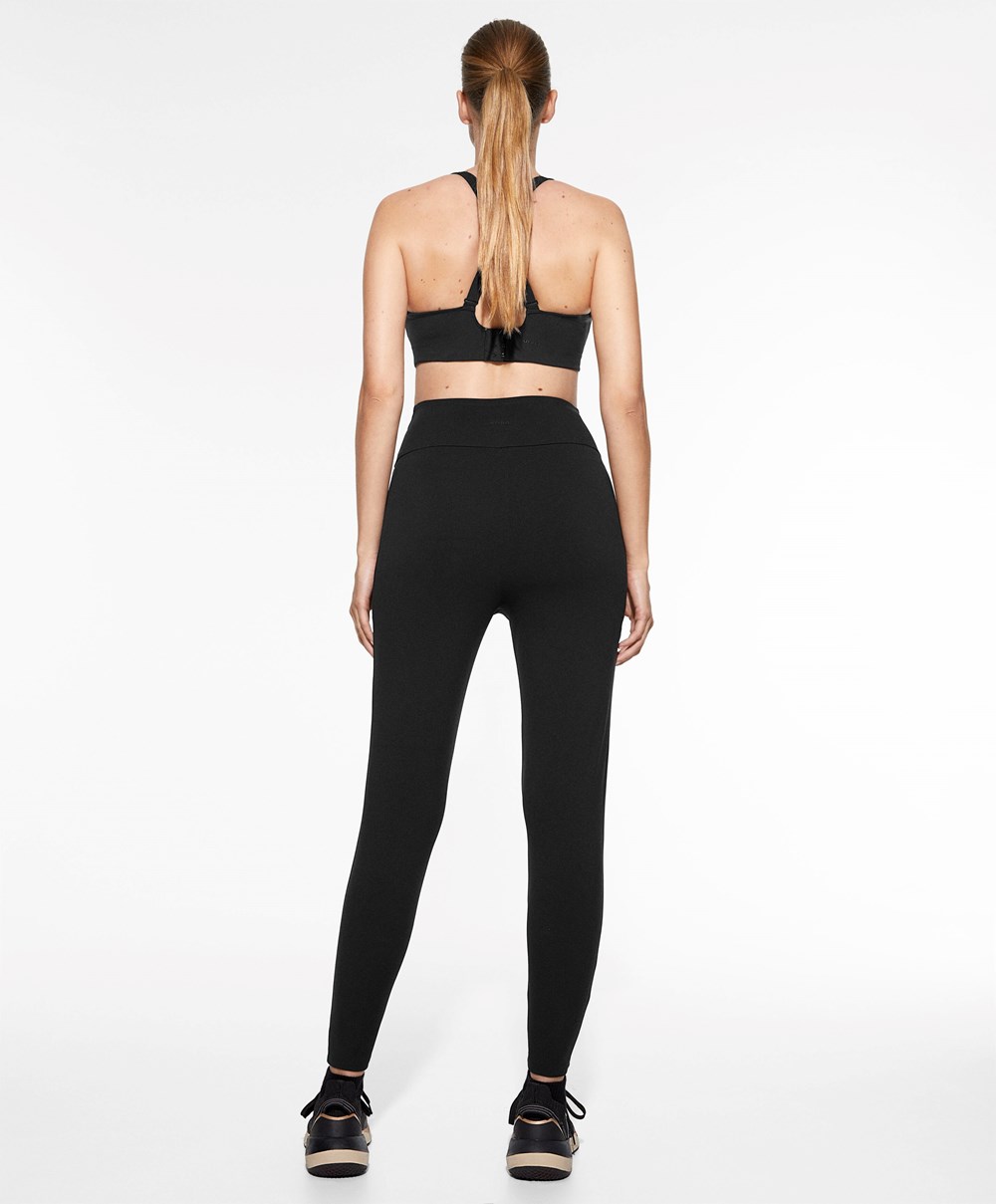 Oysho Warm Maternity 70cm Leggings μαυρα | ERXUMN-910