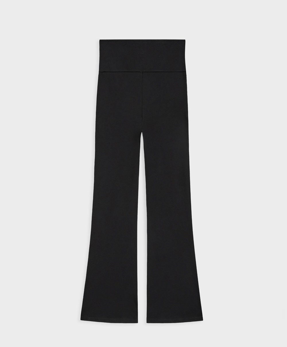 Oysho Warm Maternity Flare Trousers μαυρα | YXFTKW-298